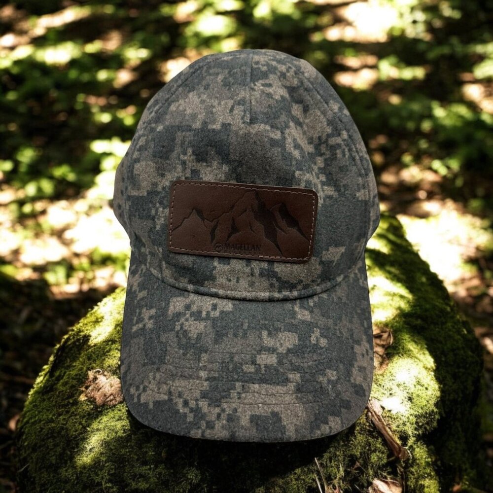 Magellan Digital Camo Baseball Cap Wool With Leather Patch Mountains Hat